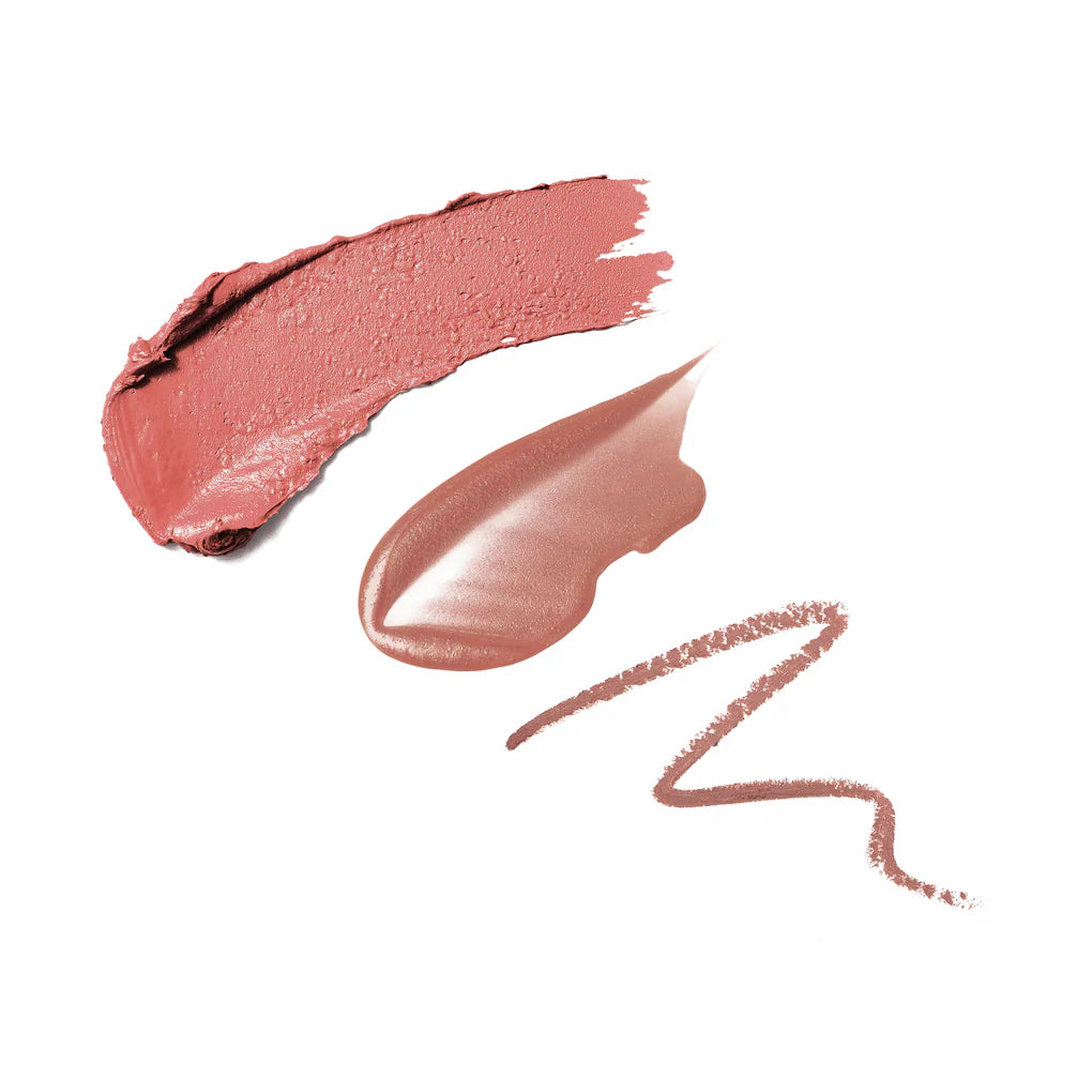 3 Piece Lip Wardrobe Collection - Warm Nude