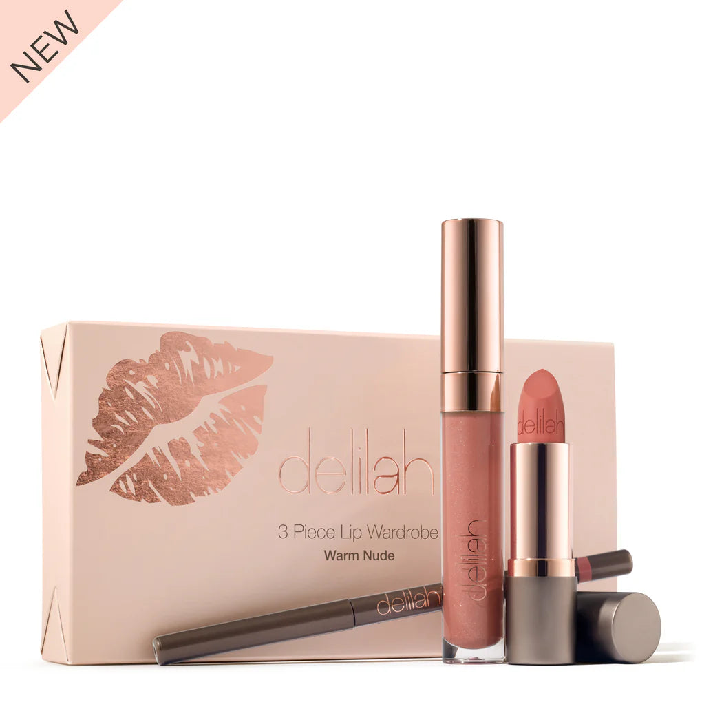 3 Piece Lip Wardrobe Collection - Warm Nude