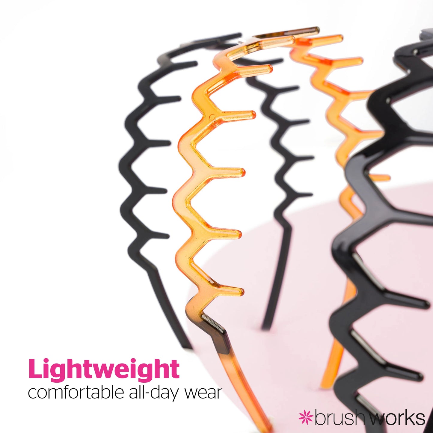 Brushworks Zig Zag Headband - 3 Pack