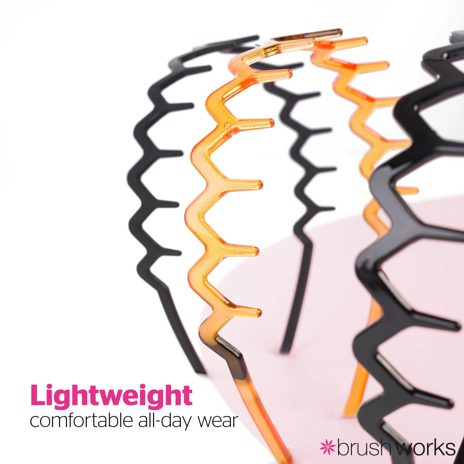 Brushworks Zig Zag Headband - 3 Pack